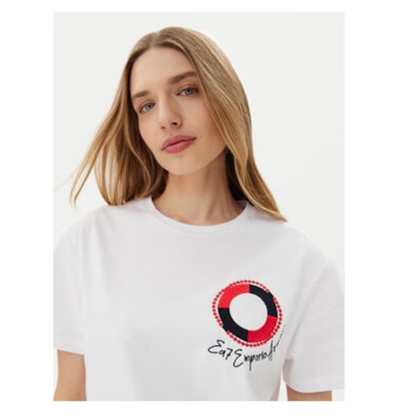 Дамска тениска  Emporio Armani - 7W000491 AF12957 - Памук - Бял - Бял EA7