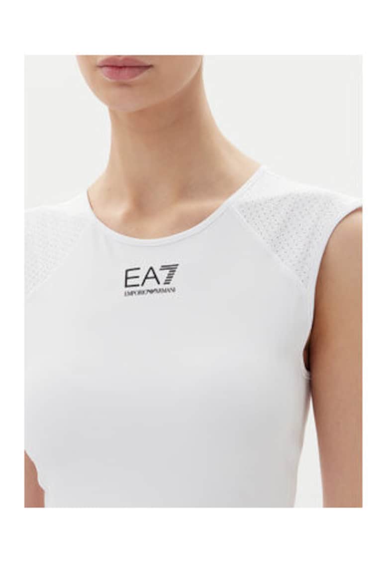 Дамска тениска - Emporio Armani бяла - полиестер и еластан - EA7