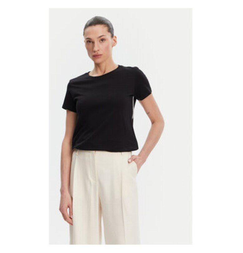 Дамска тениска  FS25ST3002J400G5 - Памук - Черен - Черен Fracomina