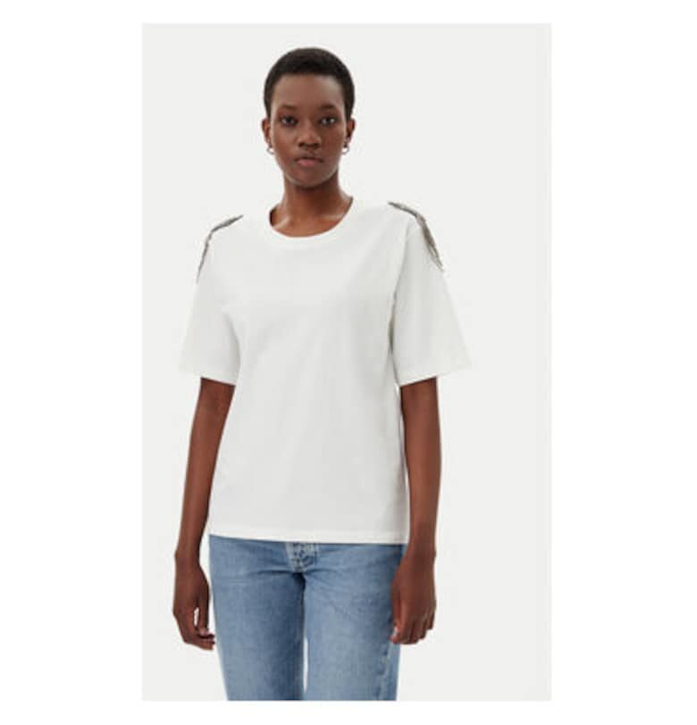 Дамска тениска  RD0015 - Памук - Бял - Бял VICOLO