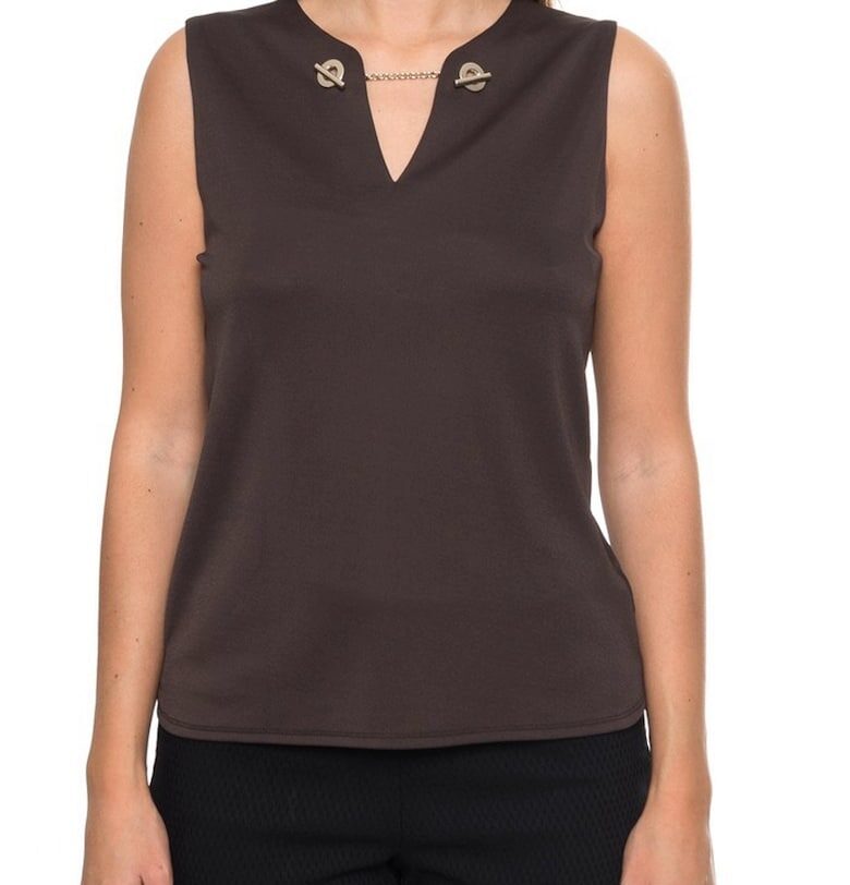 Дамска тениска S02T719A - Кафяв CALVIN KLEIN