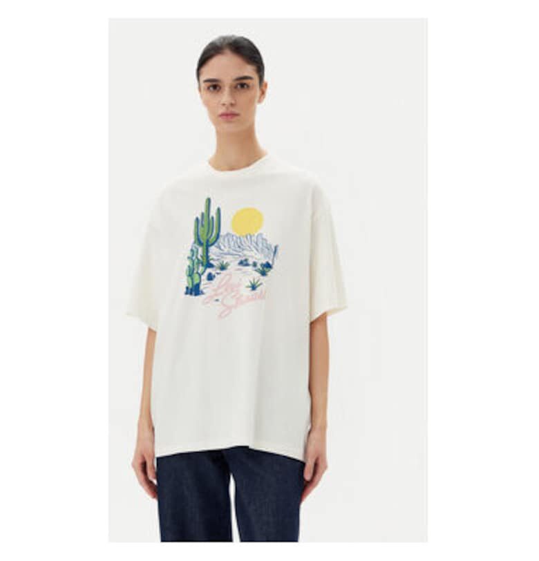 Дамска тениска  размер S - A4924-0082 - памук - бял - Бял Levis