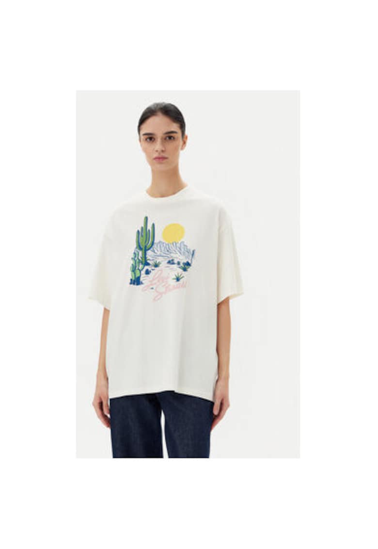 Дамска тениска размер S - A4924-0082 - памук - бял - Бял Levis