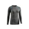 Дамска термо тениска с дълъг ръкав -  Merino - сиво-тюркоаз Lurbel