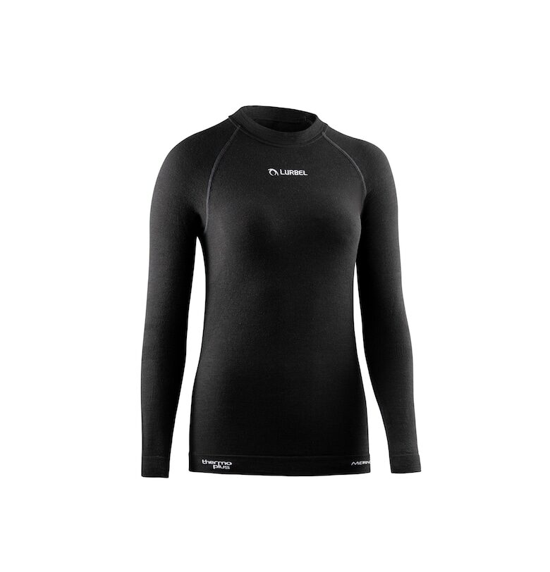 Дамска термо тениска с дълъг ръкав  Merino черна Lurbel