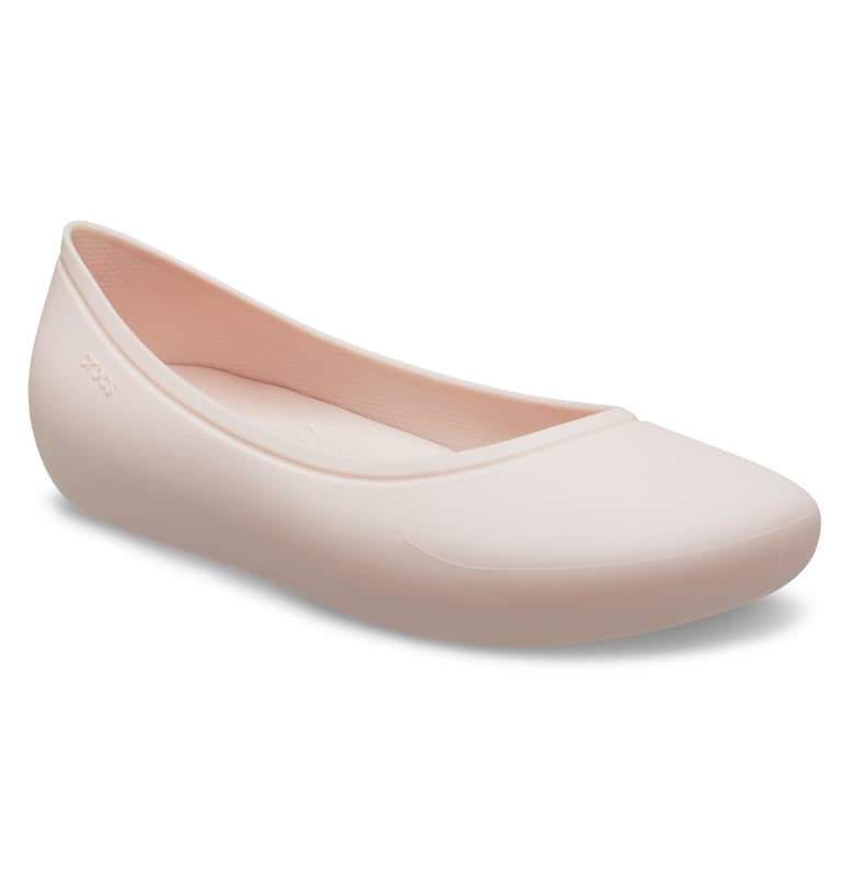 Дамски балерини -  Croslite - Brooklyn Flat - бежови Crocs