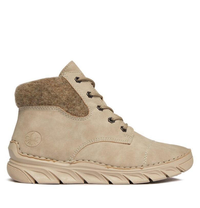 Дамски боти -  30322371739 - Екологична кожа - Бежови Rieker