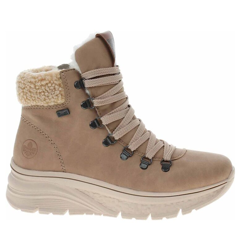 Дамски боти 48034-20 -  Синтетика - Бежови Rieker