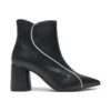 Дамски боти до глезена -  47853 - Естествена кожа - Черен Baldowski