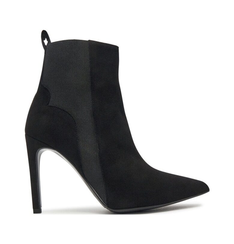 Дамски боти до глезена -  47860 - Естествена кожа - Черен Baldowski