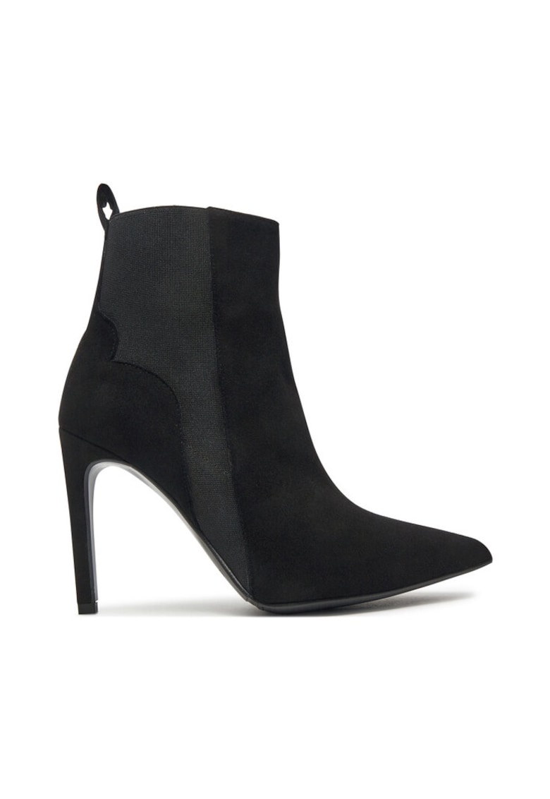 Дамски боти до глезена - 47860 - Естествена кожа - Черен Baldowski