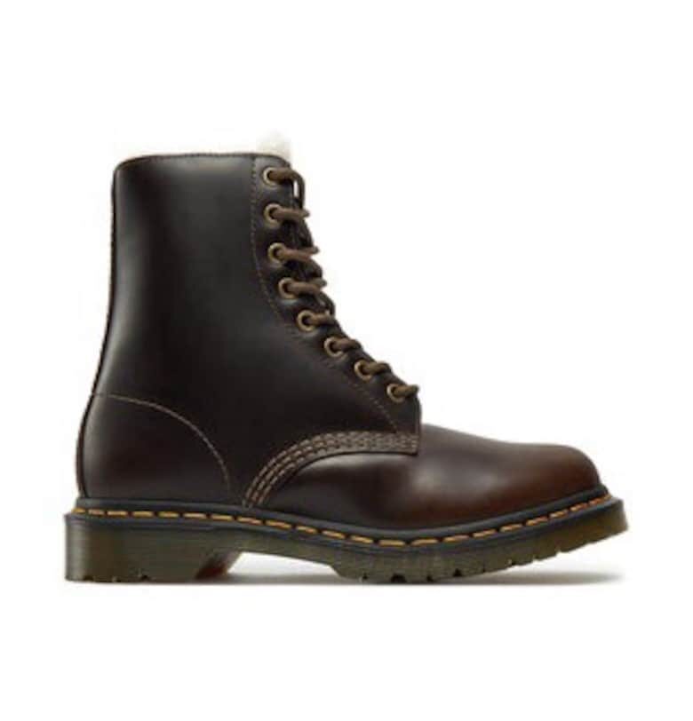 Дамски ботуши  1460 Serena - кожени - кафяви Dr Martens