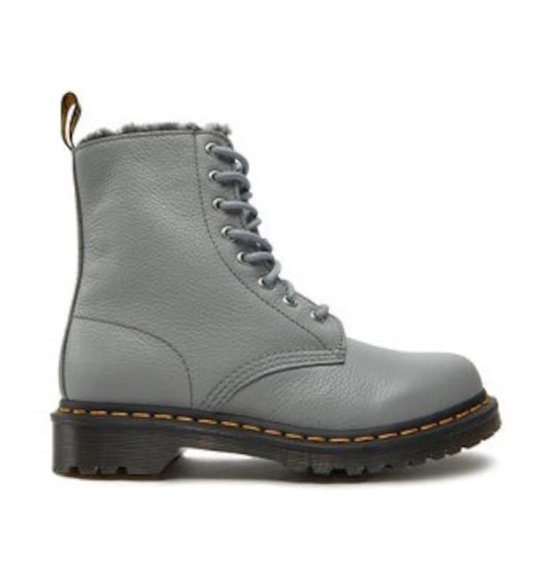 Дамски ботуши  1460 Serena - кожени - сиви Dr Martens
