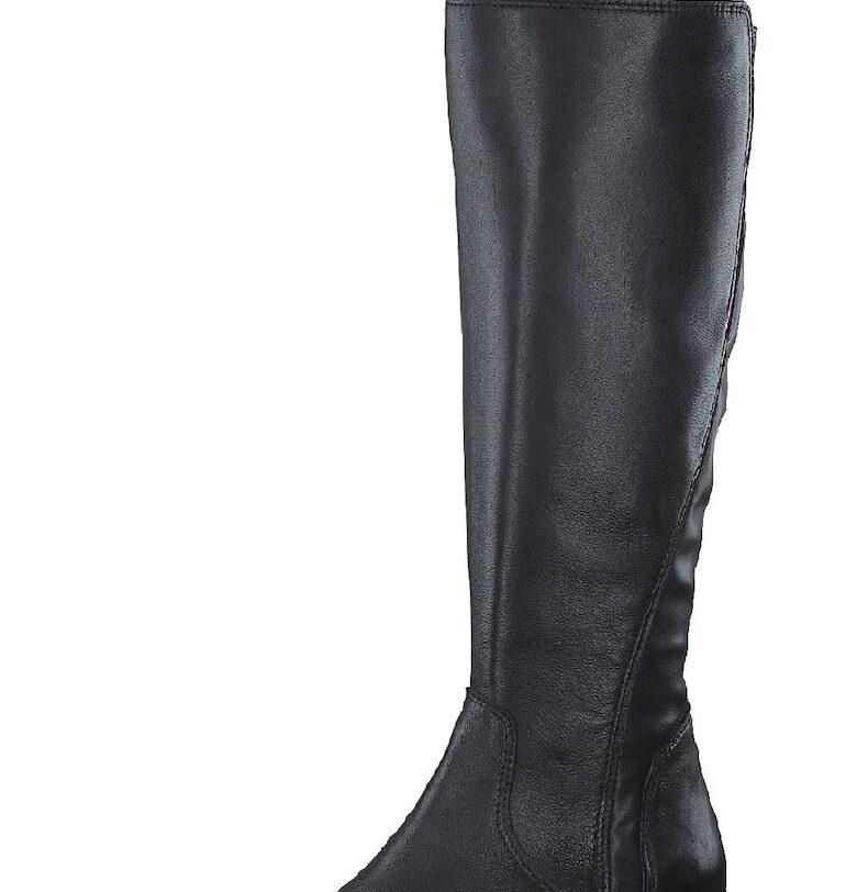 Дамски ботуши  естествена кожа - черни Marco Tozzi