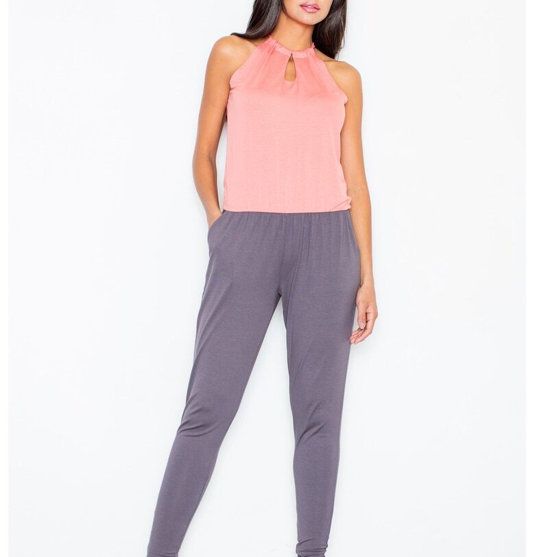 Дамски гащеризон -  без ръкави - с джобове - полиестер - Корал Figl