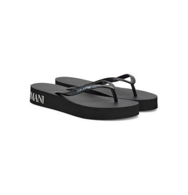 Дамски джапанки  XVQS09 XN118 - Синтетични - Черни Emporio Armani