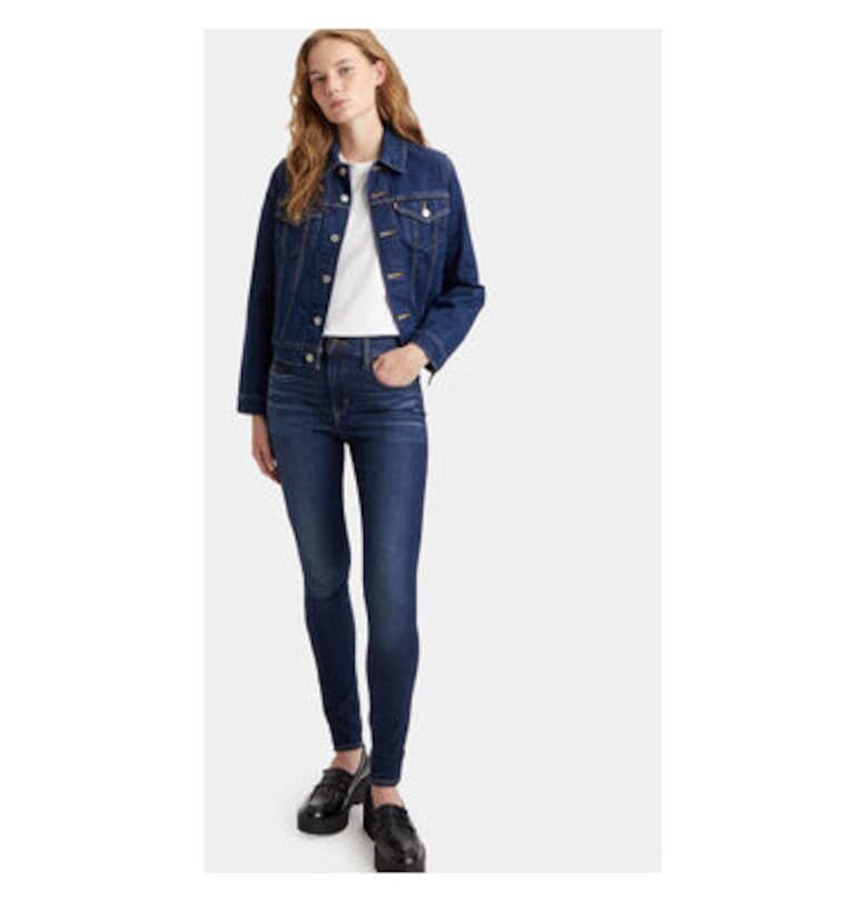 Дамски дънки -  303866303 - Памук/Лиосел - Син Levis