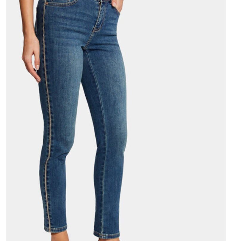 Дамски дънки -  303917654 - Памук/Рециклиран полиестер - Син - Син Morgan