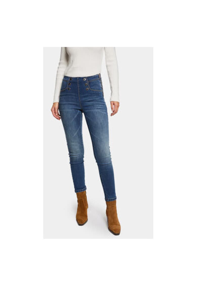 Дамски дънки - 303917661 - Памук/Полиестер - Син - Син Morgan