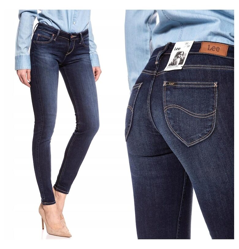 Дамски дънки -  Scarlett - 13249-43 - Памучни - Дълги - Petite - Дънкови - W25-L33 US - Сини Lee