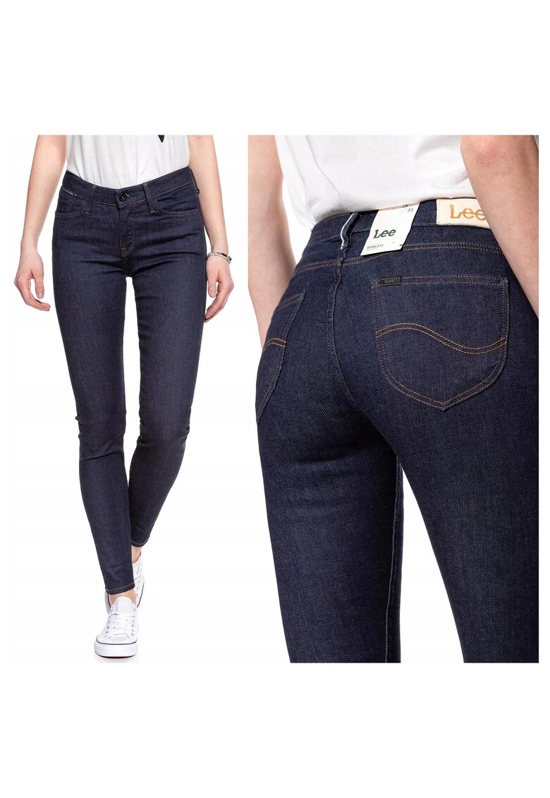 Дамски дънки - Scarlett - 13262-26 - Памучни - Дълги - Petite - Дънкови - W24-L31 US - Сини Lee