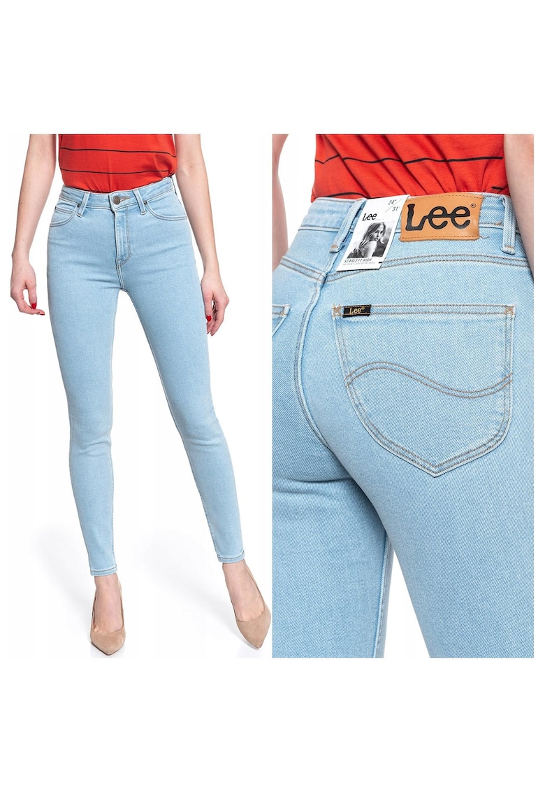 Дамски дънки - Scarlett - 20547-26 - Памучни - Дълги - Petite - Дънкови - W24-L31 US - Сини Lee