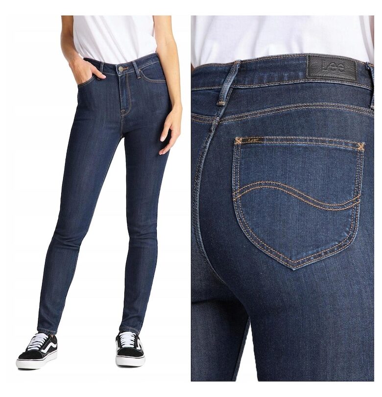 Дамски дънки -  Scarlett High - 23062-46 - памук - дълги - малки - деним - W28-L33 US - сини Lee