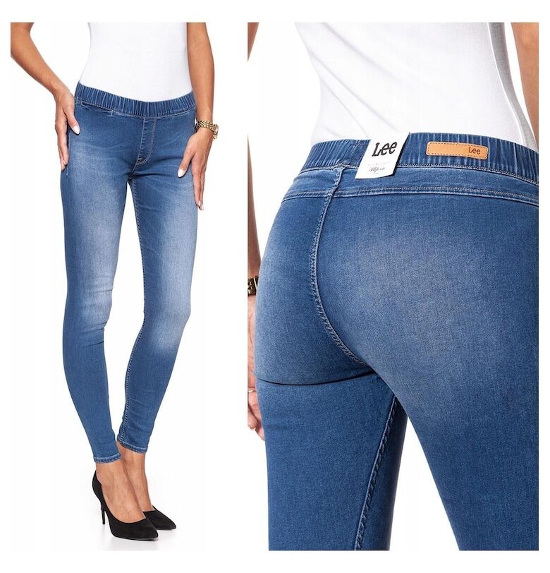 Дамски дънки -  Slip-On - 1092-46 - Памук - Дълги - Petite - Дънкови - W28-L33 US - Сини Lee