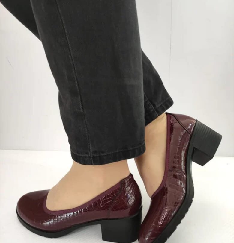 Дамски ежедневни обувки  60011B 23-O Бордо Кроко - Бордо Karisma