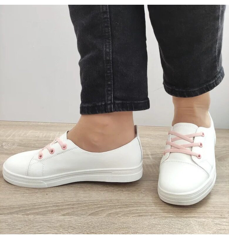 Дамски ежедневни обувки  88727 бели с розов цвят - бял FRANCO GERARDO