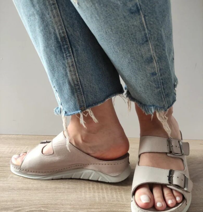 Дамски ежедневни сабо  05-6099 Бежов - Бежов BIO FLEX