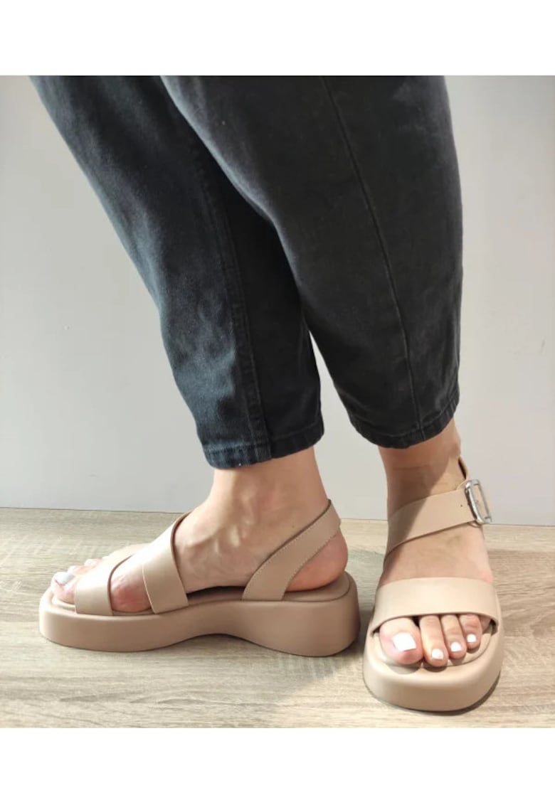 Дамски ежедневни сандали 60006B 03-N Кайсия Беж - Бежов - Epica