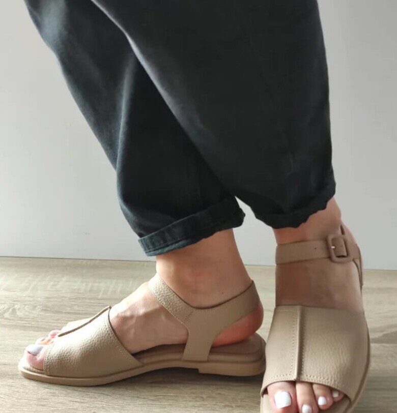 Дамски ежедневни сандали  60031D 03-N Бежов (кайсия) - Бежов - Pass