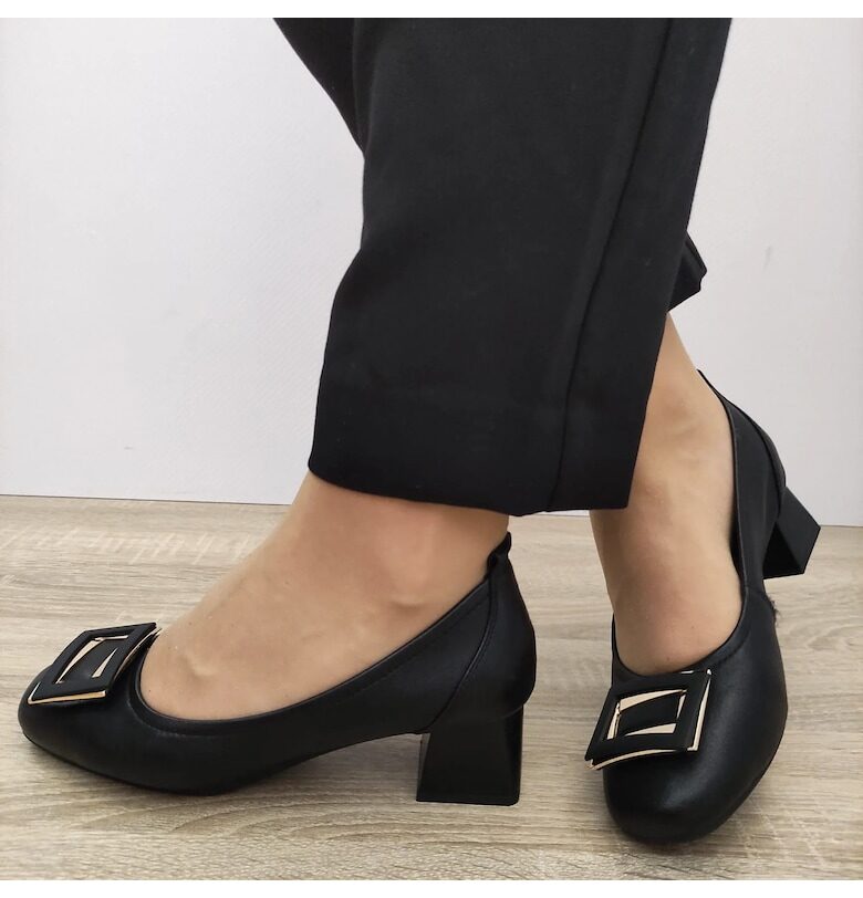 Дамски елегантни обувки  440011A 01-N черни - 36 - черни Pass