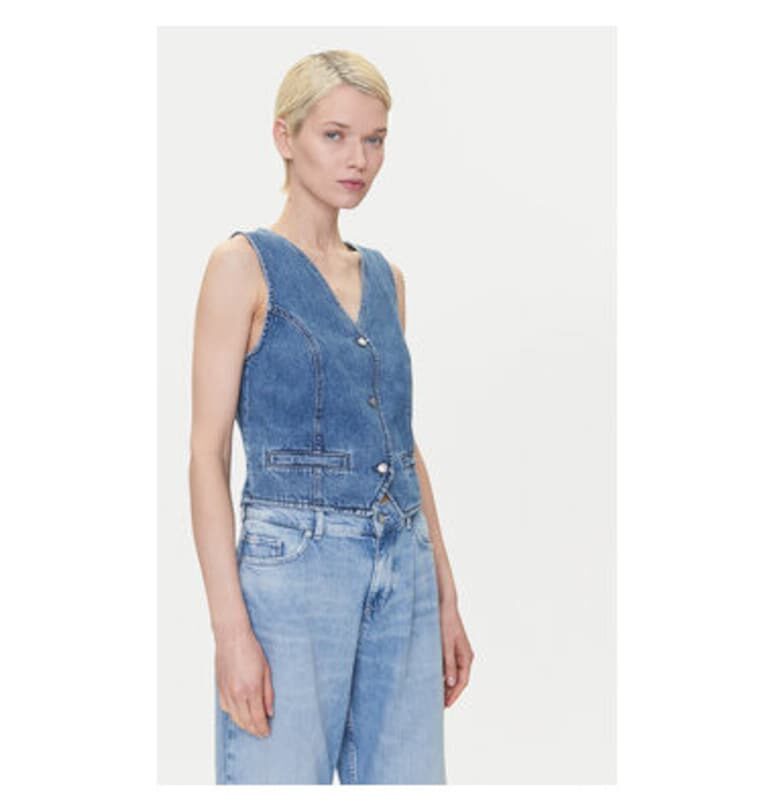 Дамски елек  1016221 - Памук - Син - Син Mustang