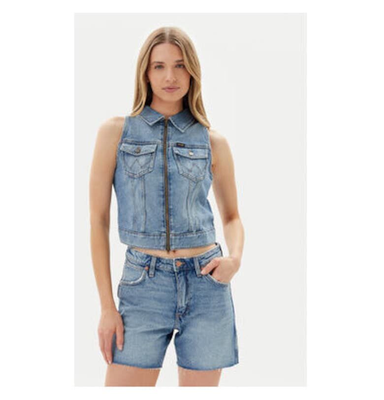 Дамски елек  112362590 - памук - син - Син Wrangler