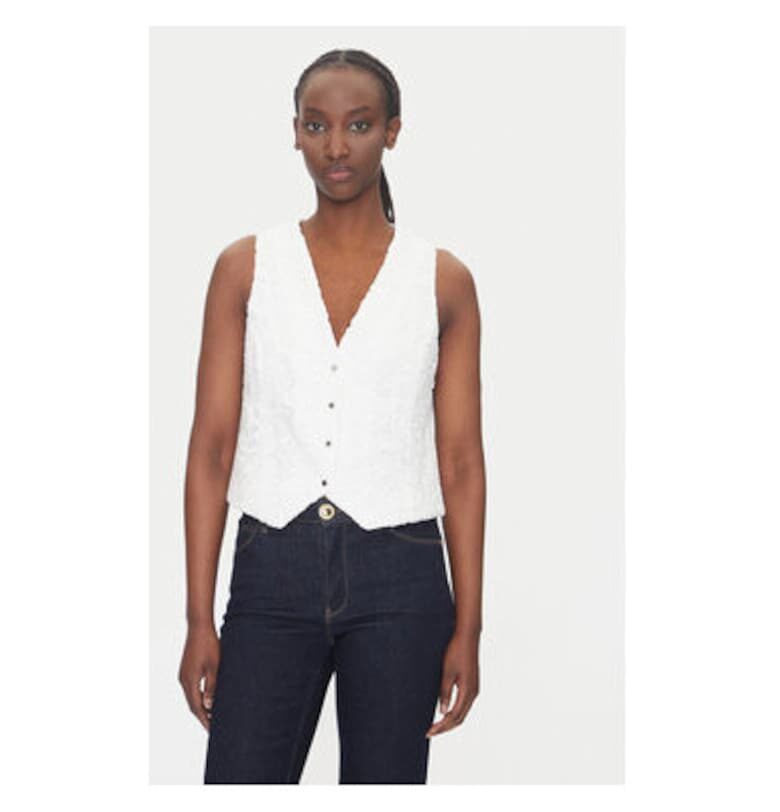 Дамски елек  242-ONFLEU - Полиестер - Бял Morgan