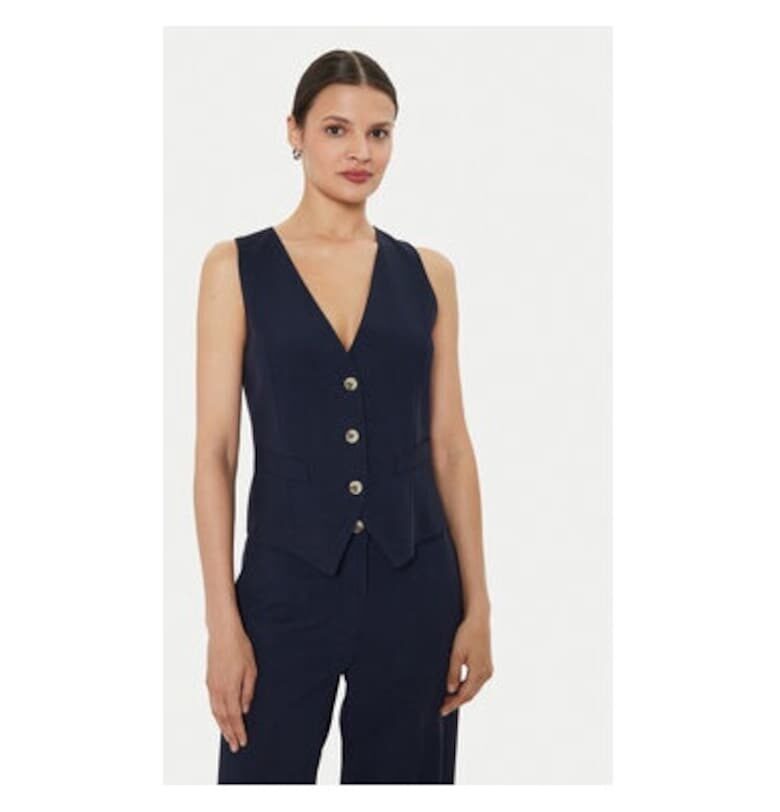 Дамски елек -  304549595 - Вискоза/Лен - Син - Син VICOLO