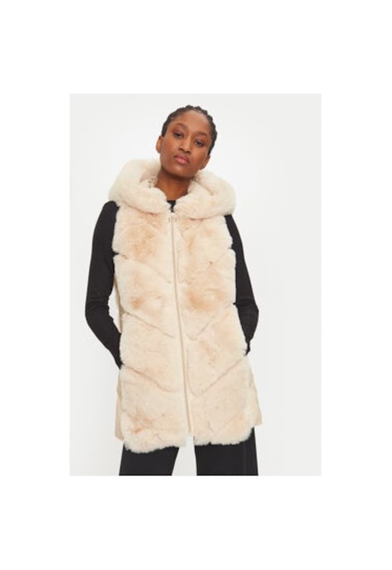 Дамски елек - 304907128 - Полиестер - Бежов - Бежов Rinascimento