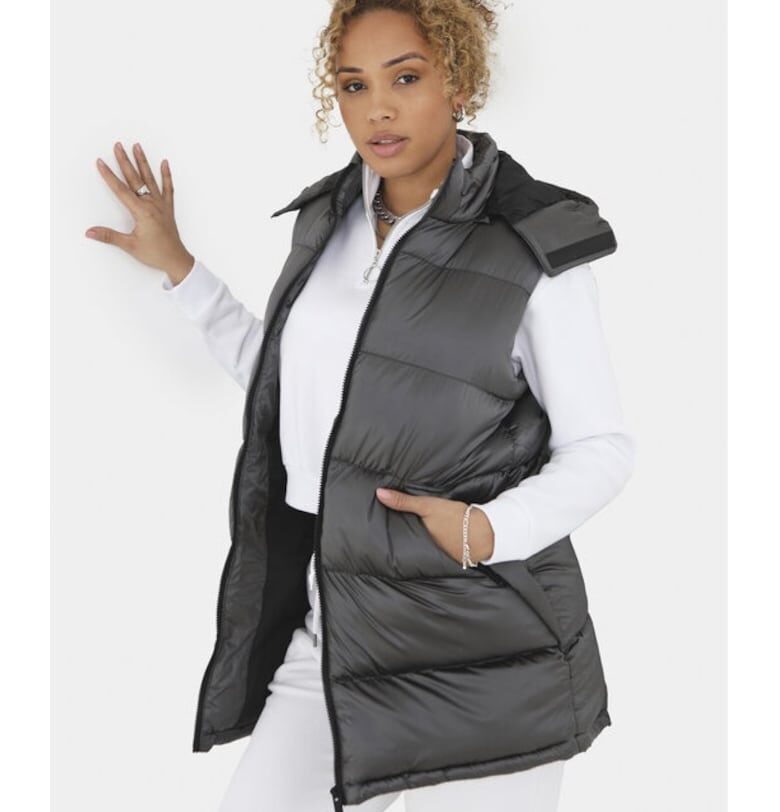 Дамски елек -  95447 - Полиамид - Сив BRAVE SOUL