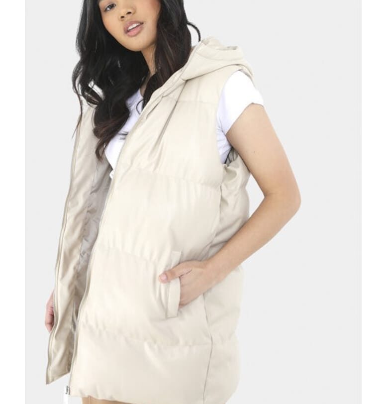 Дамски елек -  95492 - Полиестер - Бежов BRAVE SOUL