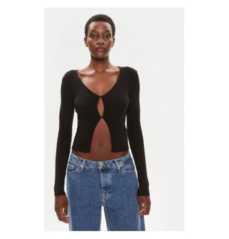 Дамски кардиган -  303995553 - Памук/Акрил - Черен - Черен BRAVE SOUL