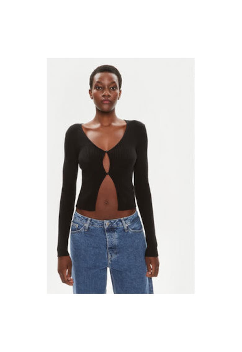 Дамски кардиган - 303995553 - Памук/Акрил - Черен - Черен BRAVE SOUL