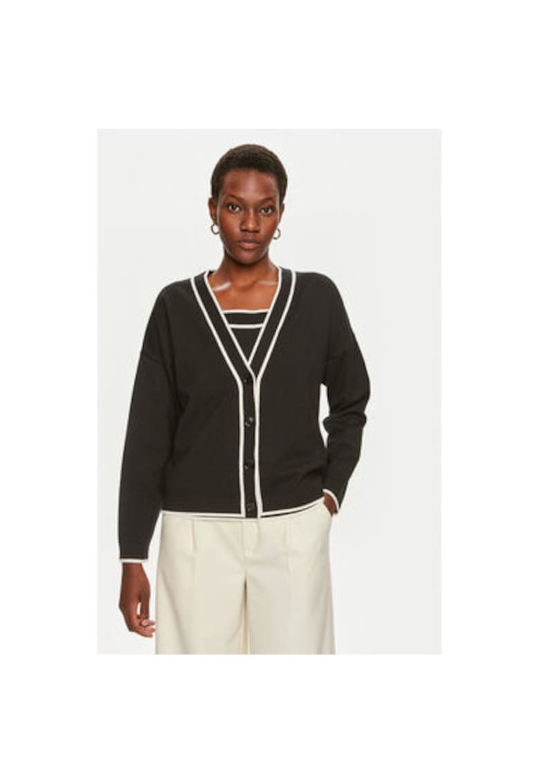 Дамски кардиган - 304313004 - Вискоза/Полиестер - Черен - Черен BOSS