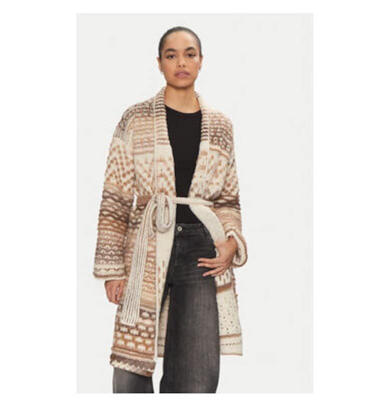 Дамски кардиган -  304522451 - Акрил/Вълна/Найлон - Бежов - Бежов United Colors of Benetton