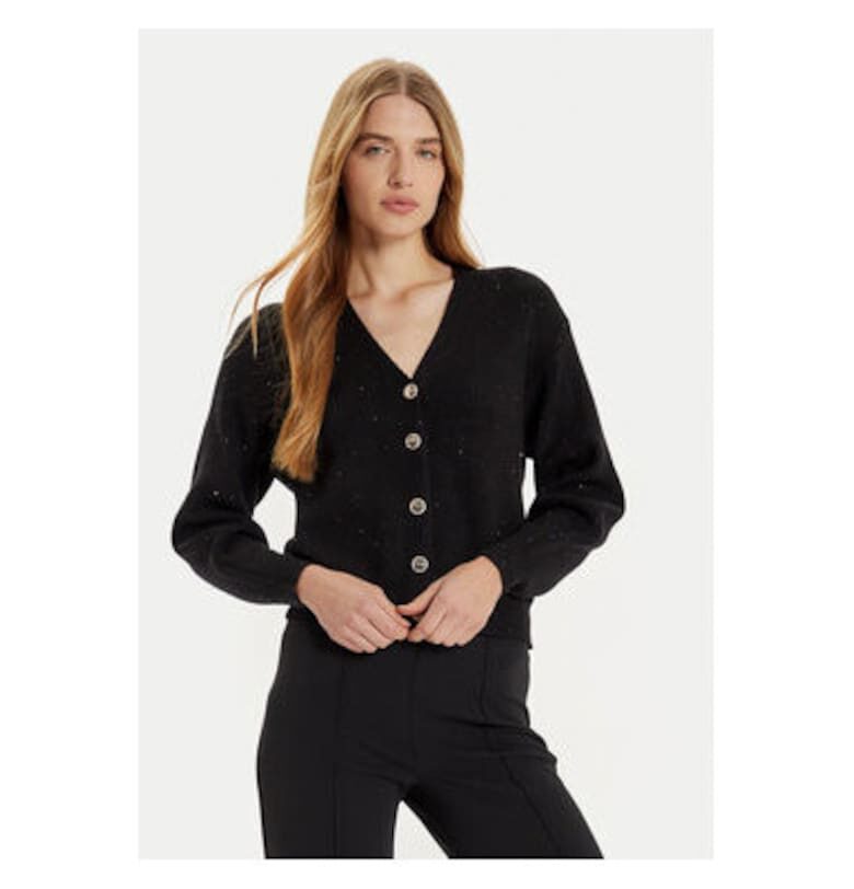 Дамски кардиган -  304891069 - Вискоза/Полиамид/Полиестер - Черен - Черен Rinascimento