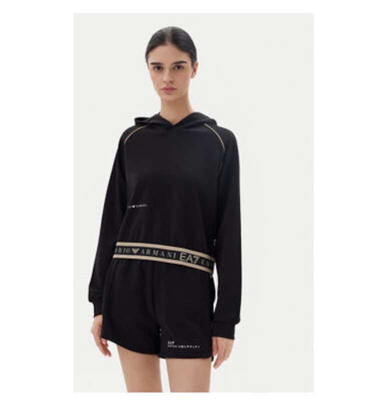 Дамски кецове Emporio Armani  7W000277 AF12501 - Полиестер/Памук - Черни - Черен EA7