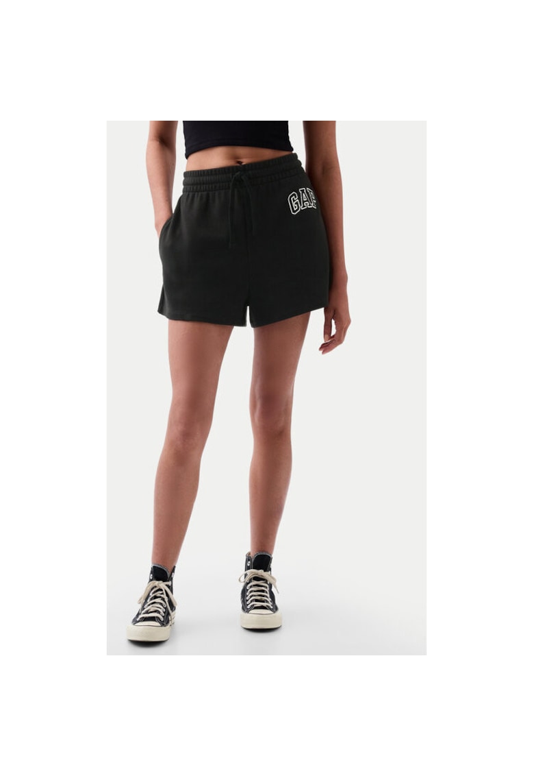 Дамски къси панталони - 304144516 - Памук/Полиестер - Черен - Черен GAP