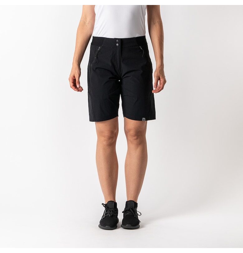 Дамски къси панталони за колоездене 2в1 Mia черни - Черен NORTHFINDER