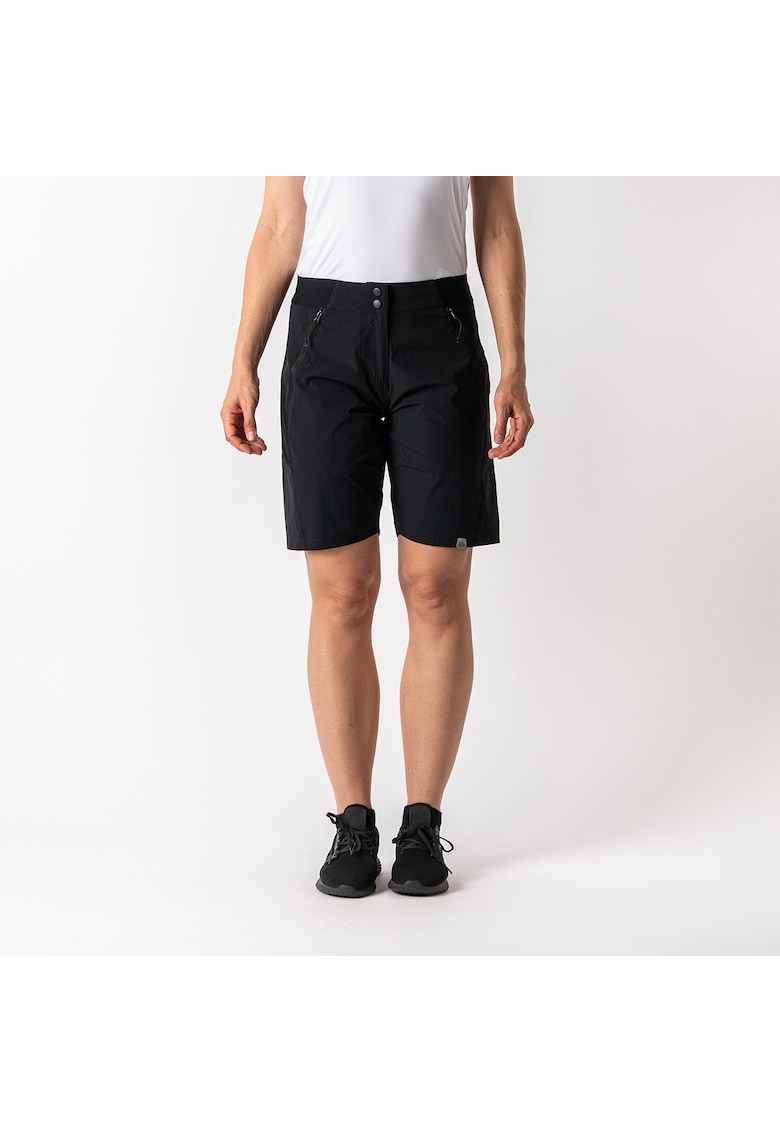 Дамски къси панталони за колоездене 2в1 Mia черни - Черен NORTHFINDER